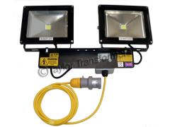 110V TWIN 30W LED HEADS ON HEAVY DUTY BRACKET